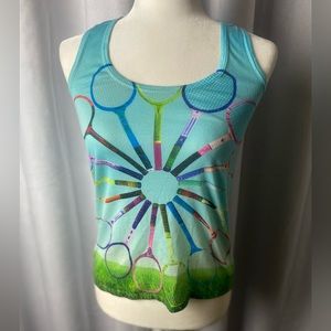 LUCKY IN LOVE tennis tank.